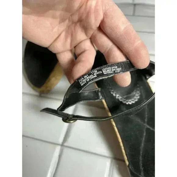 Bass Black Cork Wedge Strappy Sandals Sevita 11M Women's - Picture 11 of 11